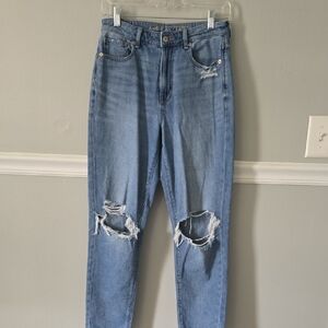 American Eagle Outfitters Light Blue Ripped Skinny Jeans